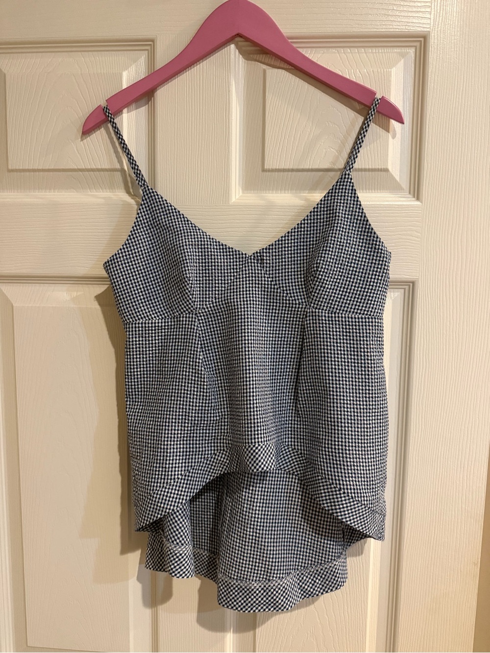 MINKPINK Black & White Gingham Spaghetti Strap Cami